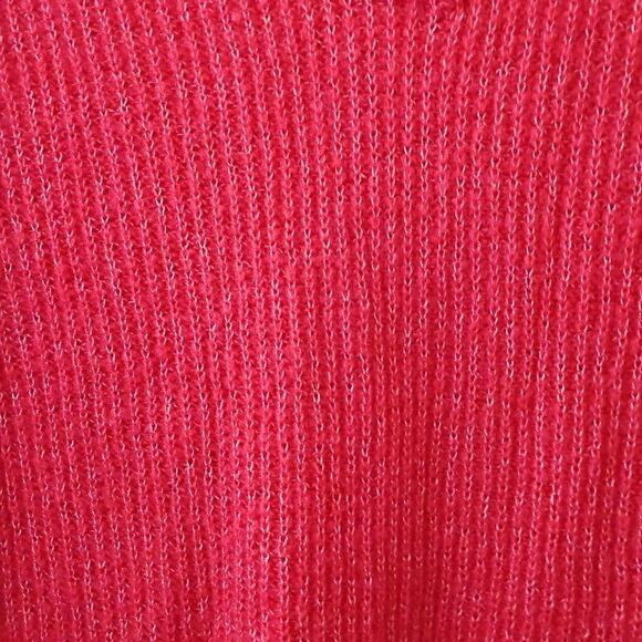 hot pink v neck sweater L - Picture 2 of 6